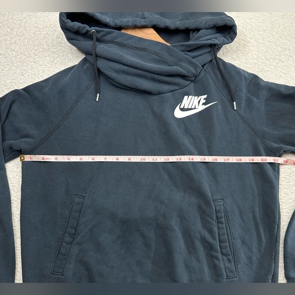 Nike Sportswear High Neck Long Sleeve Hoodie Black Women’s Size Medium - Picture 7 of 8